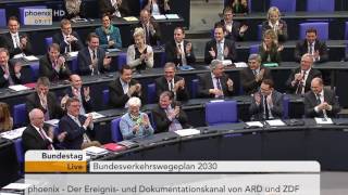 Bundestag Debatte über den Bundesverkehrswegeplan 2030 am 02122016 [upl. by Wymore530]