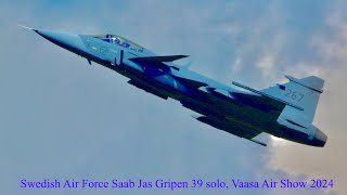 Gripen Solo Vaasa Air Show [upl. by Benildis]