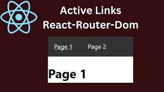 ReactRouterDom Active LinksReactRouterDom 4 [upl. by Harat]