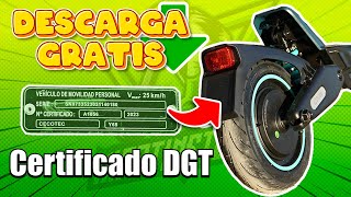 Descarga el Certificado DGT 2024 para tu PATINETE ✅ [upl. by Brent]