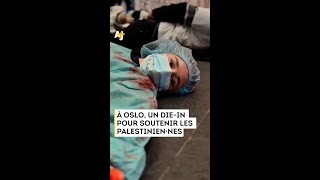 À Oslo un diein pour soutenir les Palestinien·nes [upl. by Hpeosj]