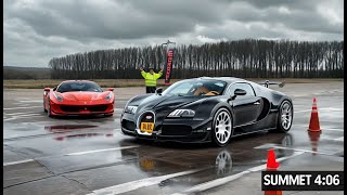 400 kmh Race Ferrari vs Bugatti – Who’s the Fastest 🏎️⚡ [upl. by Nahta]