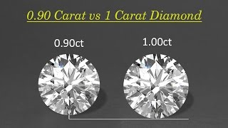 090 Carat vs 1 Carat Diamond [upl. by Nadine]