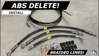 Gktech Stainless Steel Braided Teflon ABS Delete Kit  Install [upl. by Atinot]