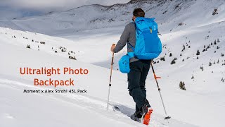 Best Backpack for Hiking Photography  Alex Strohl Moment Mountain Light 45L [upl. by Lacey]