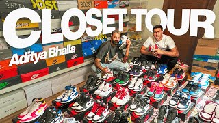 INDIA’S BIGGEST SNEAKERHEAD  CLOSET TOUR  ft Aditya Bhalla [upl. by Agnew]