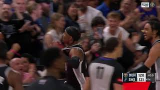 Devonte Graham stuns the Denver Nuggets with a unreal game winner Spurs fans go crazy 😱 [upl. by Collayer]