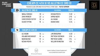 Cheam CC 4th XI v Alleyn CC 3rd XI [upl. by Remlap887]