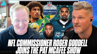 NFL Commissioner Roger Goodells Thoughts On More International Games amp quotKeeping Football Footballquot [upl. by Nawtna886]