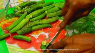 How to prepare and cook Okra and CodfishSaltfish [upl. by Redwine]