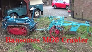 Ransomes MG6 crawler tractor and plough [upl. by Trammel]