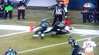 Kam Chancellor Big Hit On Vernon DavisConcussion [upl. by Saire]