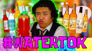 I Tried the Most UNHINGED Flavored Waters from WaterTok [upl. by Anelyak]