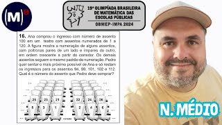 2024  OBMEP  NÍVEL MÉDIO  FASE 1  QUESTÃO 16 [upl. by Adeehsar]