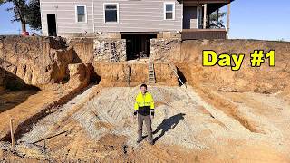 Restoring A 7000 Mansion Building The Movie Theatre Foundation Pt 1 [upl. by Eigger790]