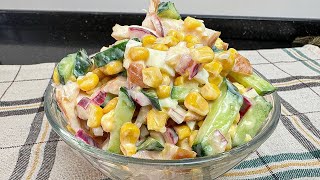 Салат с Копченой Курицей и Кукурузой Очень вкусный и оригинальный салат [upl. by Juster]