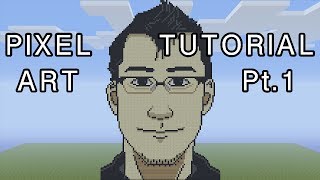 Minecraft Pixel Art Tutorial  Markiplier Part 1 [upl. by Ayin]