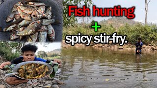 Fish hunting  spicy stirfry [upl. by Idisahc]