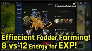 Epic Seven  Efficient Fodder Farming 8 vs 12 Energy for exp [upl. by Beffrey989]