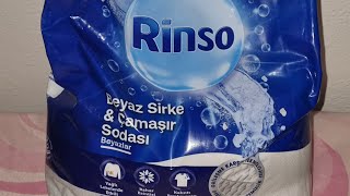 Review New Rinso Universal Powder with White Vinegar amp Washing Soda Tablecloths amp Hand Towels Wash [upl. by Anelam249]