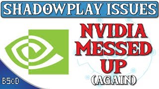 GPU Issues  Nvidia has Broken Shadowplay  Simple Fix [upl. by Oicnecserc]