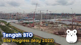 Tengah BTO May2022  A quick look at the construction progress around Tengah area in 4K [upl. by Yra]