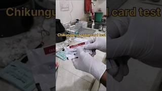 Chikungunya card test  Rapid chikungunya card  card test shorts easylearpathology youtubeshorts [upl. by Ruckman]