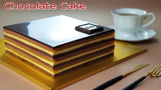 컵 계량 망고 초콜릿 무스케이크 special Mango Chocolate Mousse Cake Recipe beautiful Mirror Glaze Cake [upl. by Hogen]