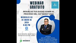 Webinar CAT SUNAT 2024 [upl. by Alistair108]