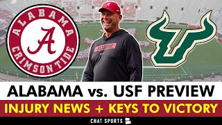 Alabama vs USF CFB Week 2 Preview Injury News Keys To Victory amp Betting Odds  Alabama Football [upl. by Sargent]