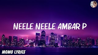 Kishore Kumar  Neele Neele Ambar Par Lyrics [upl. by Ainola]