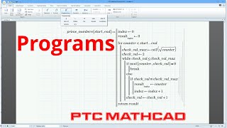 Mathcad  Programs  Prime Numbers [upl. by Matheson]