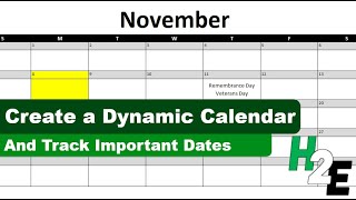 Make a Dynamic Calendar and Track Important Dates [upl. by Ffej]