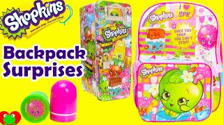 Shopkins Backpack Surprises with Shopkins Lunch Bag [upl. by Nissie505]