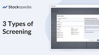 3 ways to screen using Stockopedias stock screening tools [upl. by Jedediah]