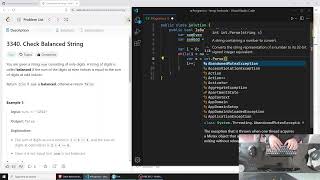 Solvind Leetcode Problems  3340 Check Balanced String [upl. by Sheedy]