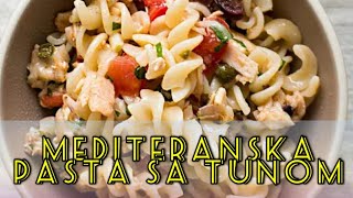 Mediteranska pasta sa tunom  NAJBOLJI RECEPTI [upl. by Rawdin755]