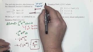 Differential Eqns F2225  Laplace transforms and unit step functions transforming derivatives [upl. by Odiug309]