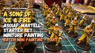 ASOIAF Martell Starter Set Batch Miniature Painting  A Song of Ice and Fire  Part 1 [upl. by Eeloj676]