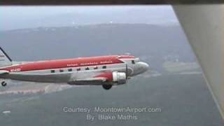 DC3 lands at Moontown Airport May 23 2009aerial footage dc3 [upl. by Belter300]