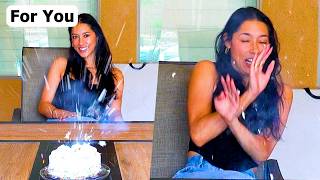 Exploding Cake Prank on Wife [upl. by Nohtahoj]