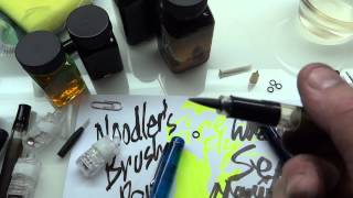 Noodlers brush pen applications [upl. by Nairahcaz]