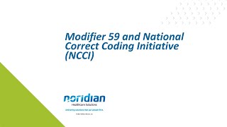 Modifier 59 and National Correct Coding Initiative NCCI [upl. by Kissner387]