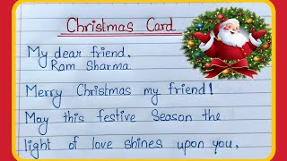 Christmas Card Writing 2023  Christmas letter writing  Christmas messages greetings wishes [upl. by Llenel]