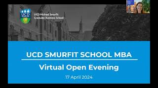 The UCD Smurfit MBA  Virtual Open Evening [upl. by Otreblig]