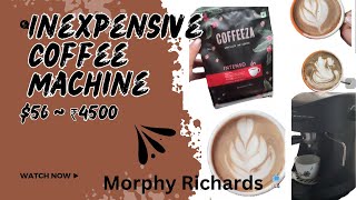 Morphy Richards Coffee Machine Review ☕️ Make latte art at home [upl. by Alleunam]