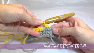 Fair Isle Crochet Tutorial 3 How to do a Clean Color Change In The Round [upl. by Treulich]