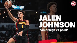 Jalen Johnson scores careerhigh 21 points in season opener [upl. by Sarchet]