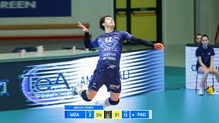 Ran Takahashi Dominated Against Padova in Italian Volleyball League [upl. by Abas]