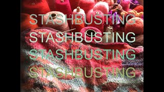 EASY STRANDED COLORWORK KNITTING stash buster SCRAPPY FREESTYLE blanket FLORAL SHAWL Shlanket [upl. by Jehias]